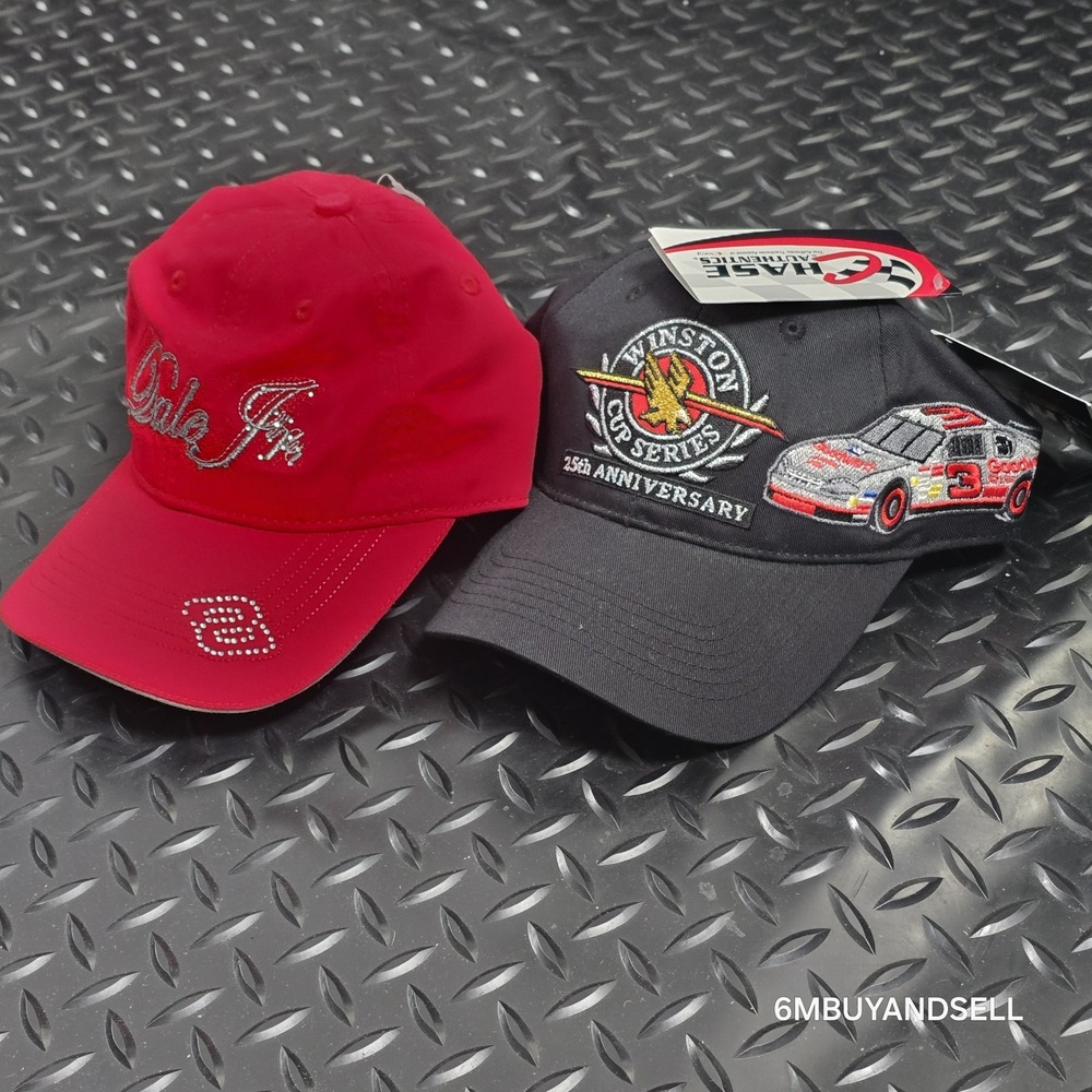 Vintage NASCAR Dale Earnhardt‎ Sr & Jr Hat Lot 2 NWT Winston Cup Chase